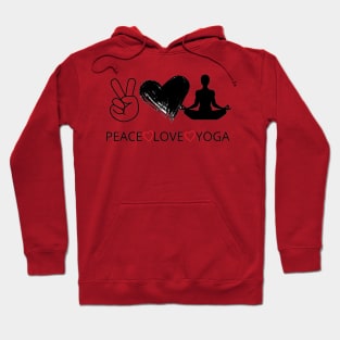 Peace, love and yoga Hoodie